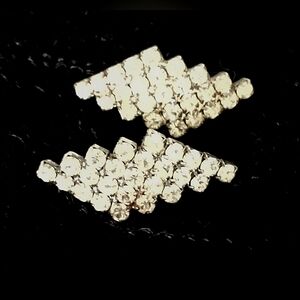 Vintage Art Deco Style Rhombus Faux Diamond Earrings